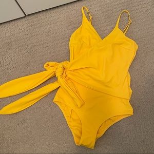 Stella McCartney Yellow Wrap Swimsuit